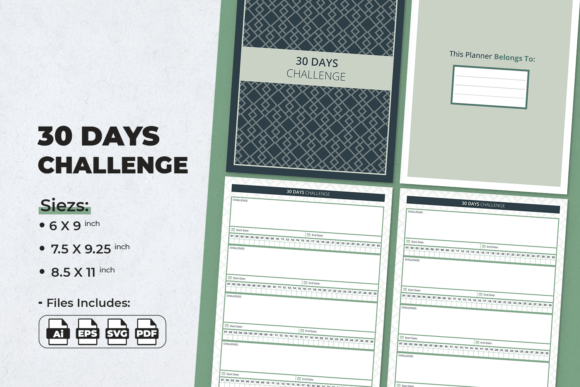 Download 30 Days Challenge | Planner Template - Premium Resources
