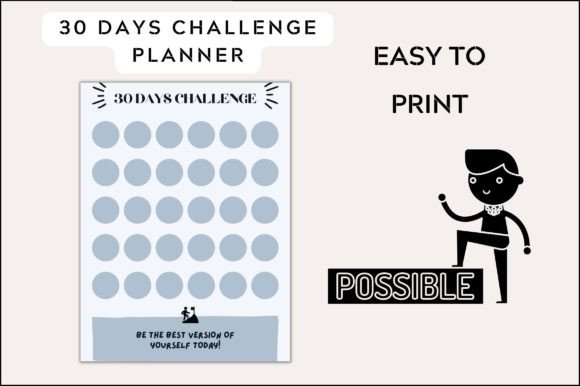 Download 30 Days Challenge Planner Printable - Premium Resources